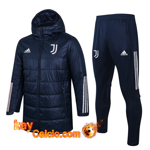 Nuova Piumino Calcio Juventus + Pantaloni Blu Marin 20/21