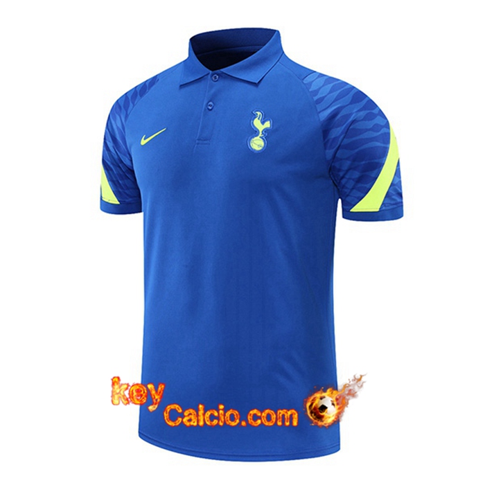 Maglia Polo Tottenham Hotspur Blu/Verde 2021/2022