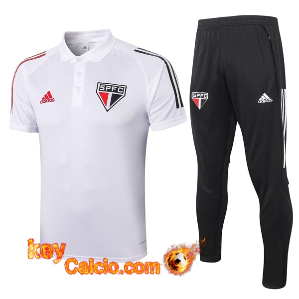 Maglia Polo Sao Paulo FC + Pantaloni Bianco 20/21
