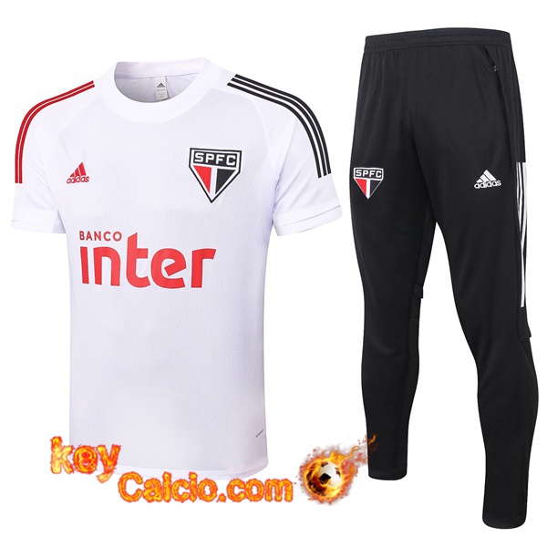 Maglia Allenamento Sao Paulo FC + Pantaloni Bianco 20/21