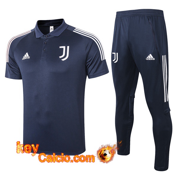 Maglia Polo Juventus + Pantaloni Blu Royal 20/21