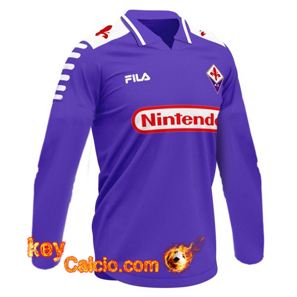 Maglia Calcio ACF Fiorentina Retro Prima Maniche lunghe 1998/1999