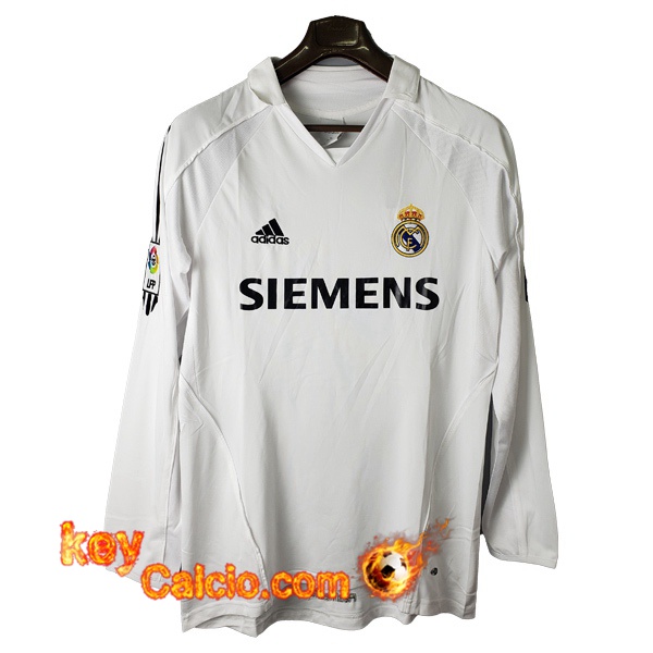 Maglia Calcio Real Madrid Retro Prima Maniche lunghe 2005/2006