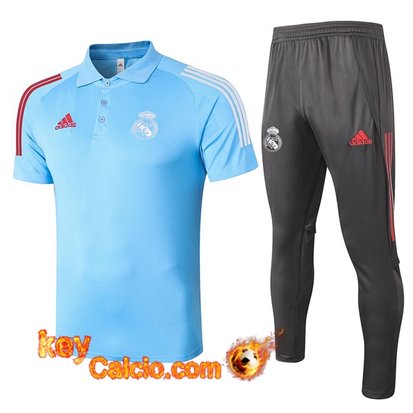 Maglia Polo Real Madrid + Pantaloni Blu 20/21