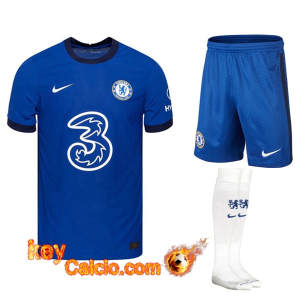 Kit Maglia Calcio FC Chelsea Prima (Pantaloncini+Calzettoni) 20/21