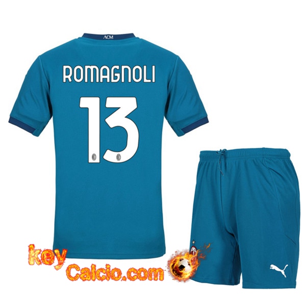 Maglia Calcio Milan AC (ROMAGNOLI 13) Bambino Terza 20/21