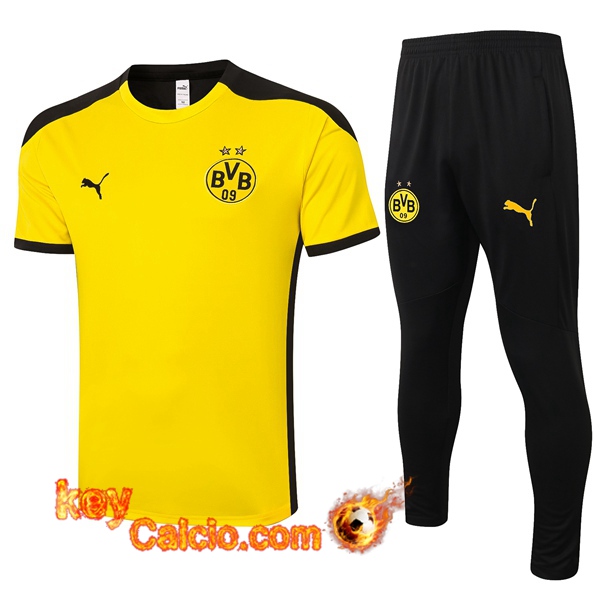 T Shirt Allenamento Dortmund BVB + Pantaloni Giallo 20/21
