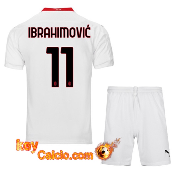 Maglia Calcio Milan AC (IBRAHIMOVIC 11) Bambino Seconda 20/21
