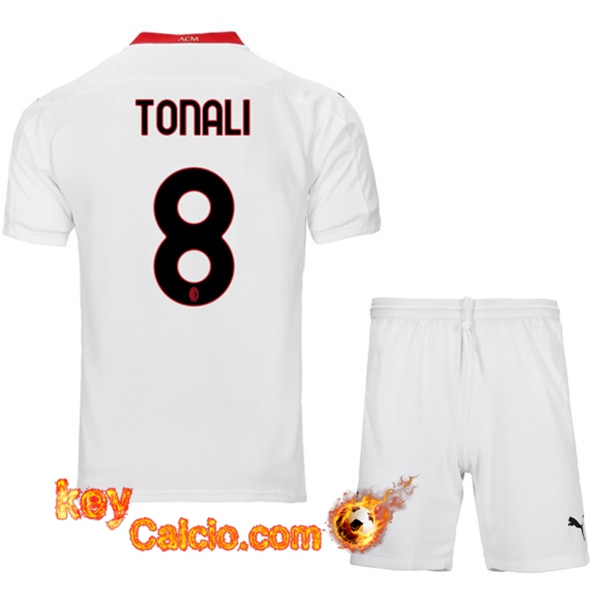 Maglia Calcio Milan AC (TONALI 8) Bambino Seconda 20/21