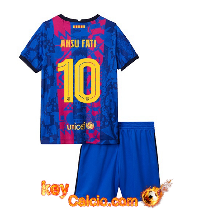 Maglie Calcio FC Barcellona (Ansu Fati 10) Bambino Terza 2021/2022