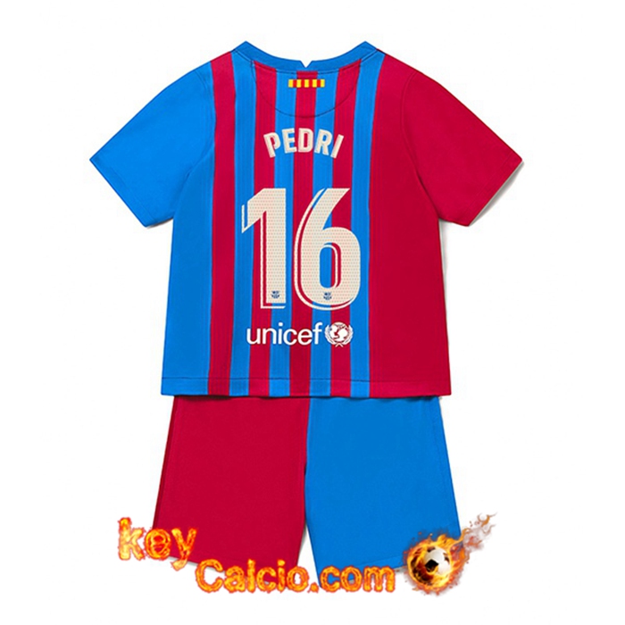 Maglie Calcio FC Barcellona (Pedri 16) Bambino Prima 2021/2022