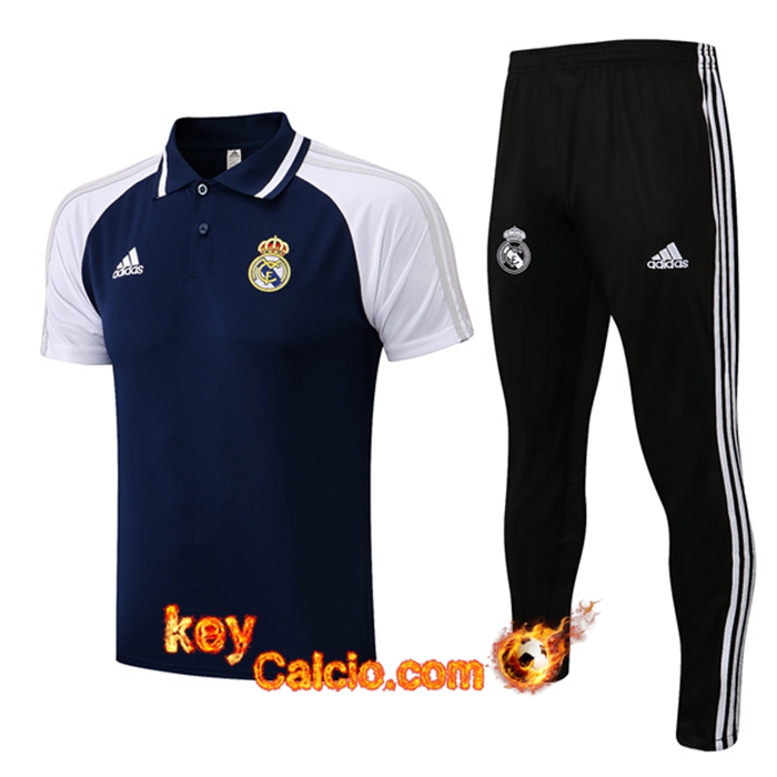Kit Maglia Polo Real Madrid + Pantaloni blu navy 2022/2023