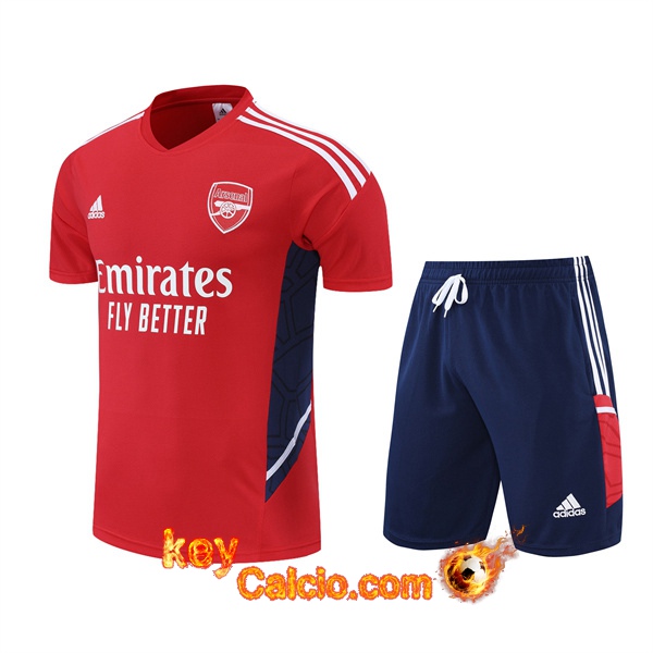 T Shirt Allenamento +Pantaloncini Arsenal Rosso 2022/2023