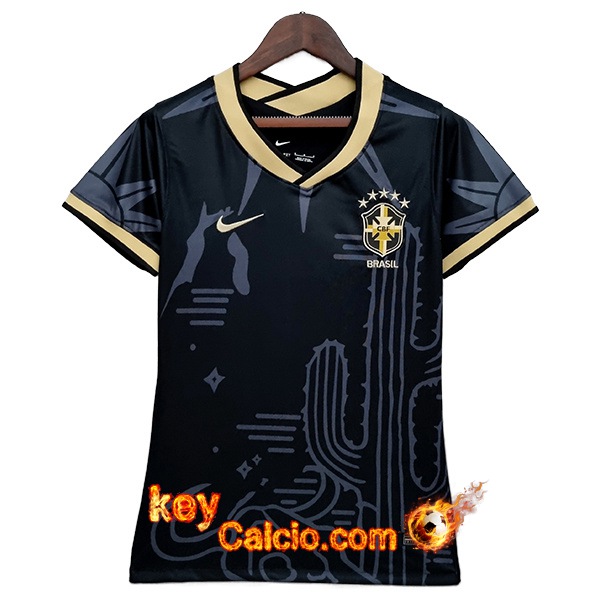 Maglie Calcio Brasile Donna Nero 2022/2023