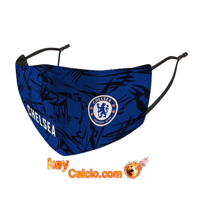 Mascherine Calcio FC Chelsea Blu Reutilisable -02