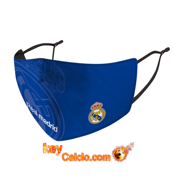 Mascherine Calcio Real Madrid Blu Reutilisable -02