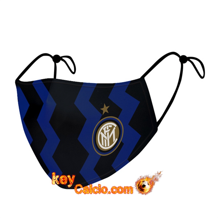 Mascherine Calcio Inter Milan Nero/Blu Reutilisable