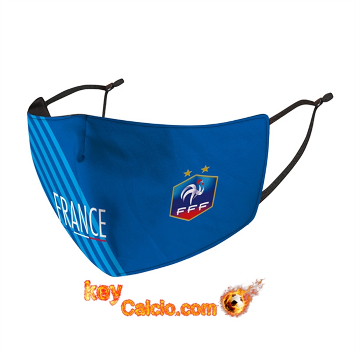 Mascherine Calcio Francia Blu Reutilisable