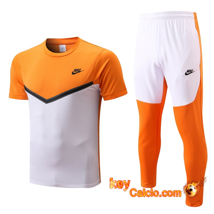 Kit Maglia Allenamento Nike + Pantaloni Giallo/Bianco 2022/2023