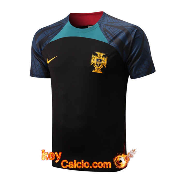 T Shirt Allenamento Portogallo Nero 2022/2023