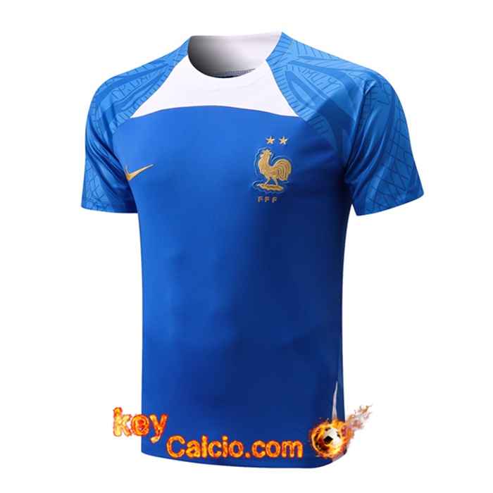 T Shirt Allenamento Francia Blu 2022/2023