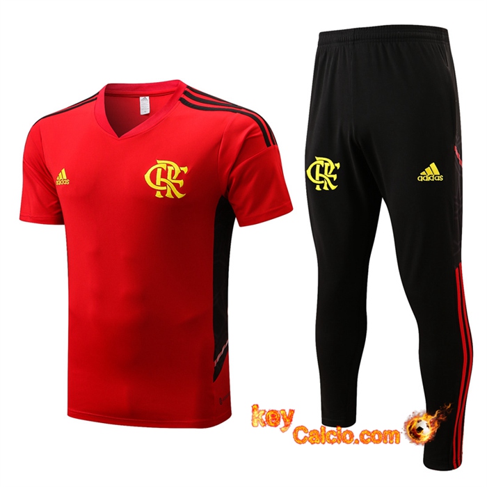 T Shirt Allenamento + Pantaloni Flamengo Rosso 2022/2023