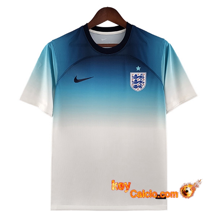Maglie Calcio Inghilterra Bianco/Blu Coppa Del Mondo 2022