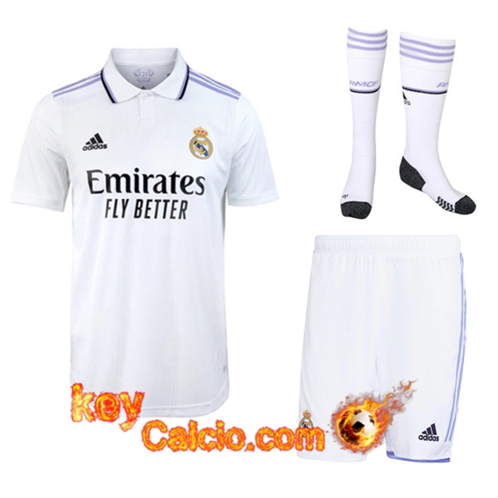 Kit Maglia Real Madrid Prima (Pantaloncini + Calzini) 2022/2023
