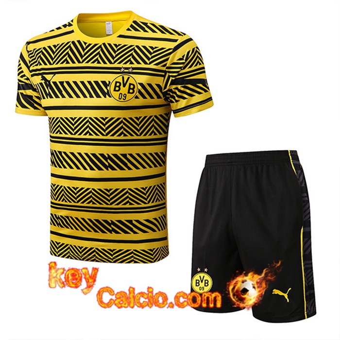 T Shirt Allenamento + Pantaloncini Dortmund Giallo/Nero 2022/2023