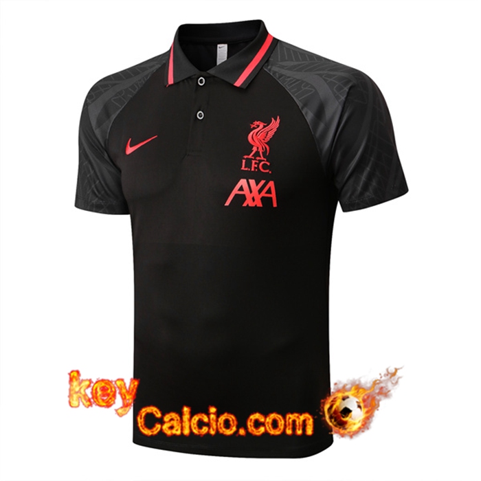 Maglia Polo FC Liverpool Nero/Grigio 2022/2023