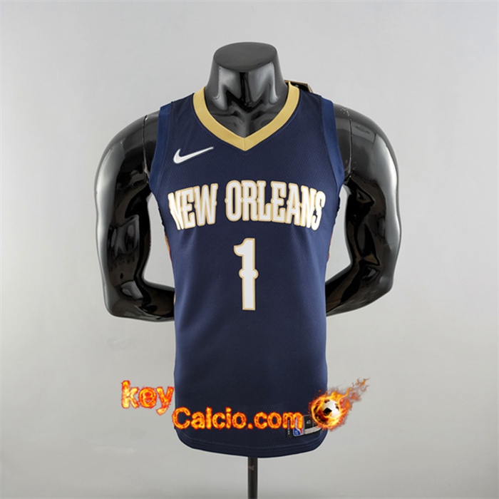 Maglia New Orleans Pelicans (Williams #1) blu navy 75th Anniversary