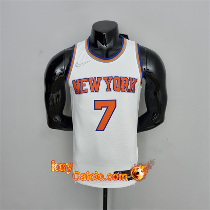 Maglia New York Knicks (Anthony #7) Bianco 75th Anniversary