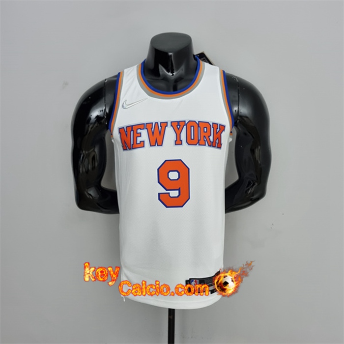 Maglia New York Knicks (Barrett #17) Bianco 75th Anniversary