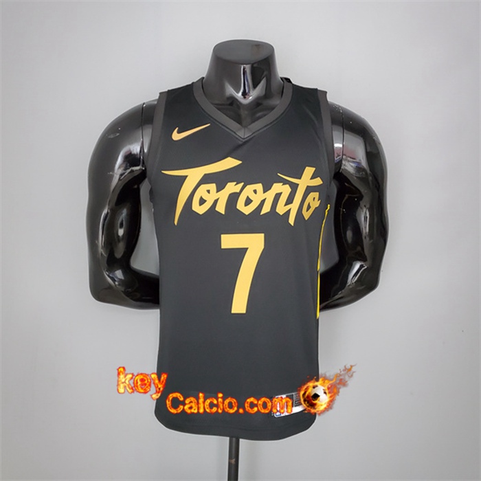 Maglia Toronto Raptors (Lowry #7) 2021 Season Nero Gold