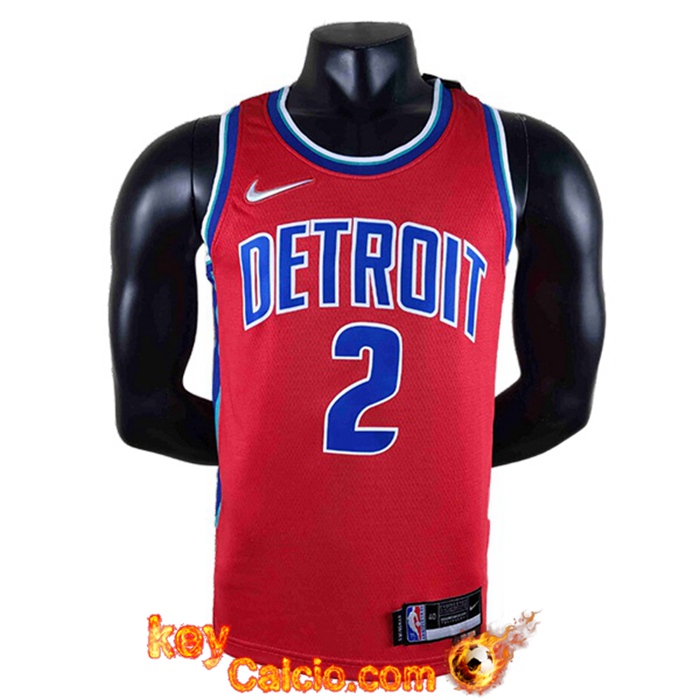 Maglia Detroit Pistons (CUNNINGHAM #2) Rosso
