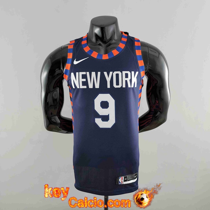Maglia New York Knicks (BARRETT #9) Blu Scuro Striped