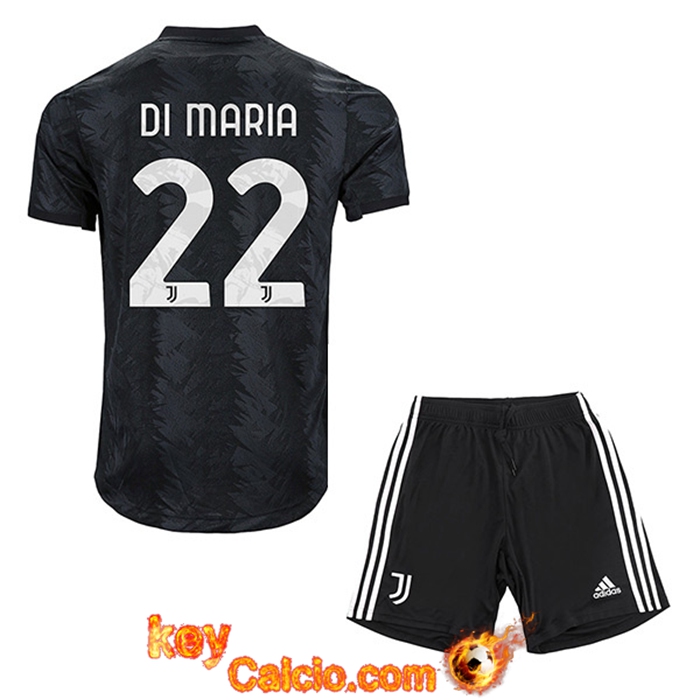 Maglie Calcio Juventus (DI MARIA #22) Bambino Seconda 2022/23