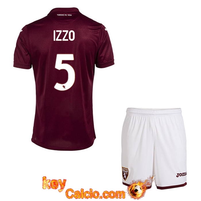 Maglie Calcio Torino (IZZO #5) Bambino Prima 2022/23