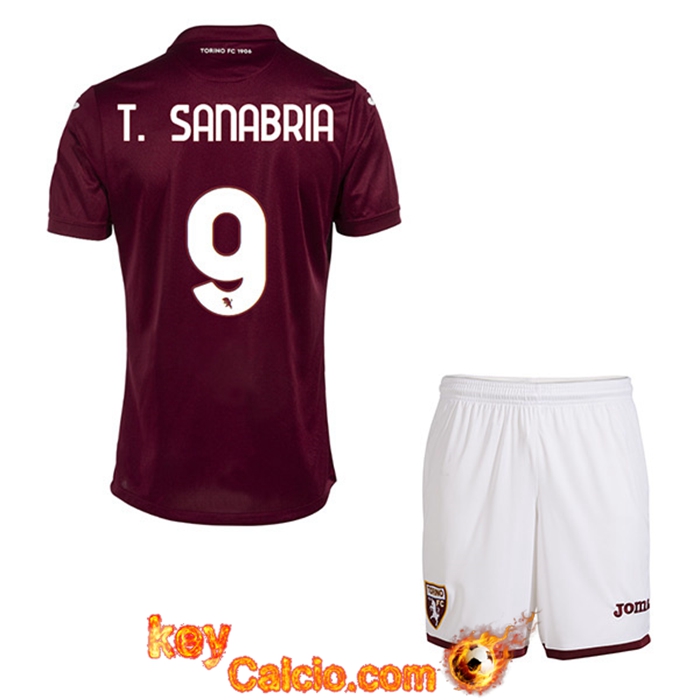 Maglie Calcio Torino (T. SANABRIA #9) Bambino Prima 2022/23