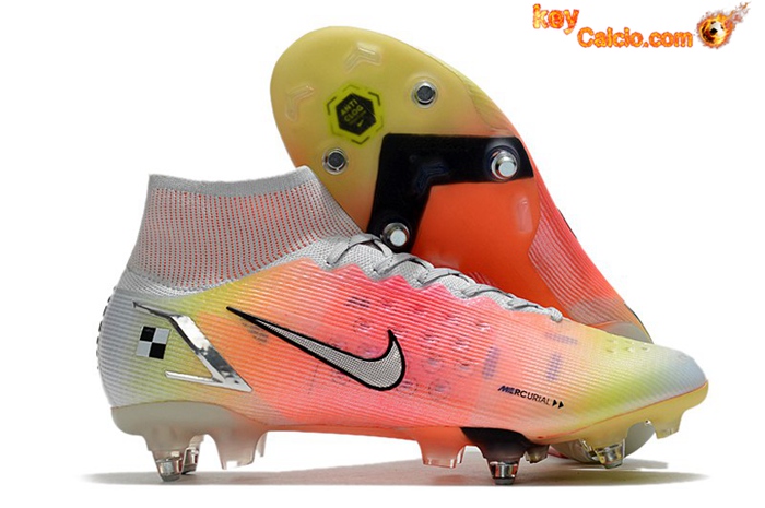 Nike Scarpe Da Calcio Mercurial Superfly VIII Elite SG PRO Anti Clog Rosa/Giallo