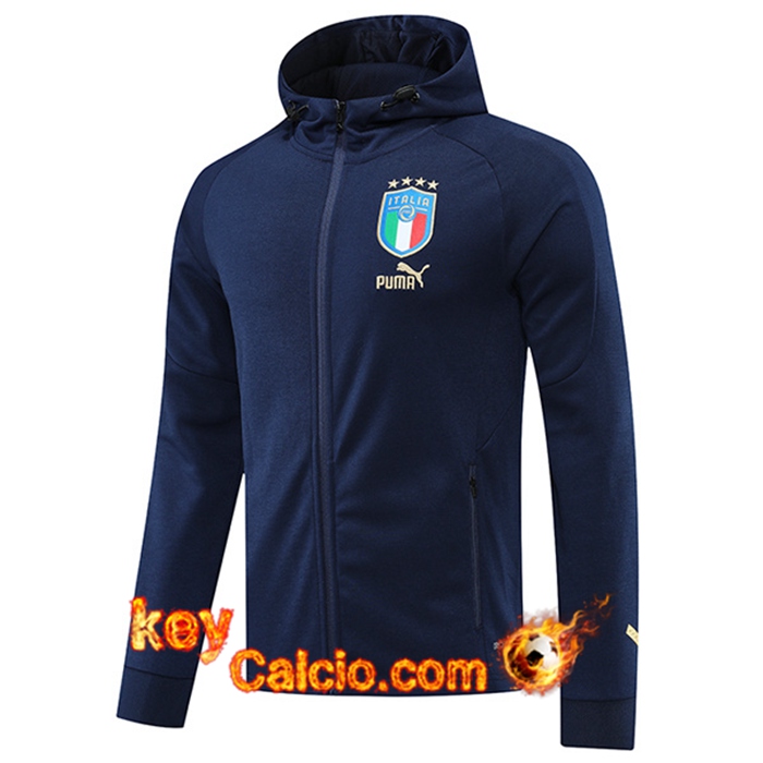 Giacca Con Cappuccio Italia Blu Marin 2022/2023
