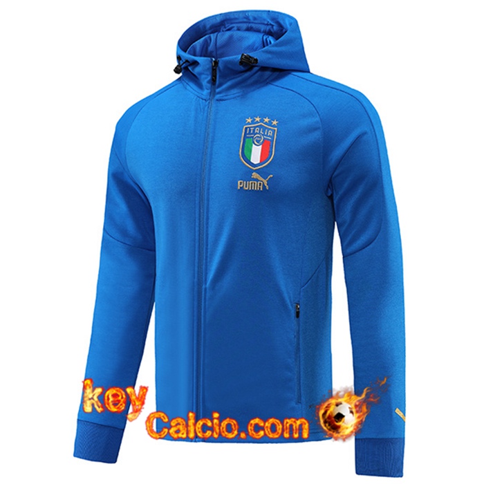 Giacca Con Cappuccio Italia Blu 2022/2023