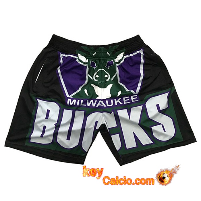 Pantaloncini NBA Milwaukee Bucks Nero