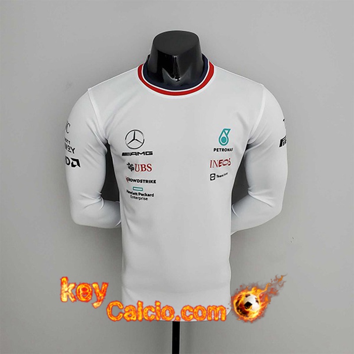 T-Shirt Manica Lunga F1 Mercedes Benz Team Bianco 2022