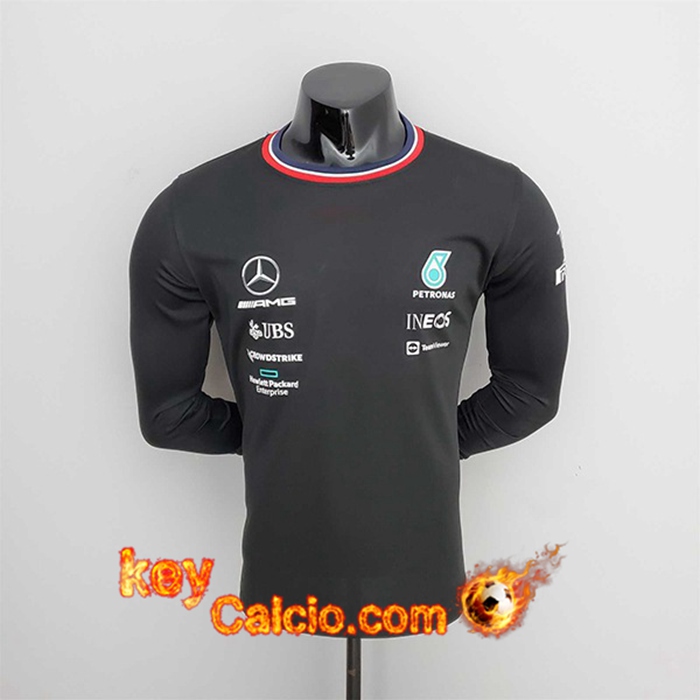 T-Shirt Manica Lunga F1 Mercedes Benz Team Nero 2022