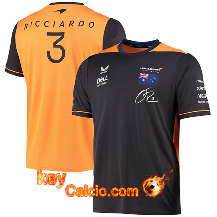 T-Shirt F1 McLaren Team Nero/Arancia 2022