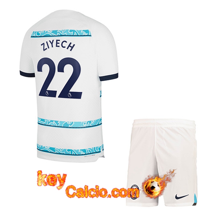 Maglie Calcio Chelsea (ZIYECH #22) Bambinos Seconda 2022/2023