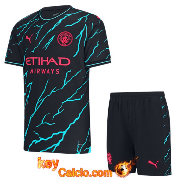 Negozio Nuova Maglie Calcio Manchester City Bambino Terza 2023/2024